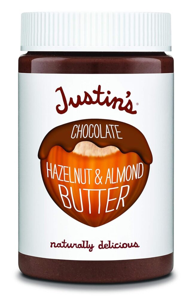 Justins Chocolate Hazelnut and Almond Butter, Organic Cocoa, No Stir, Gluten-free, Responsibly Sourced, 16 Ounce (Pack of 1)