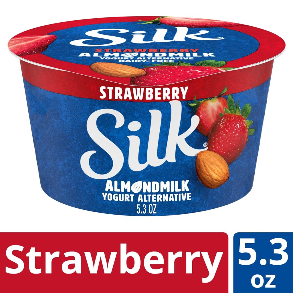 Silk Almond Milk Dairy-Free Yogurt Alternative, Strawberry, Soy-Free, Gluten-Free, Vegan, Non-GMO Project Verified, 5.3 oz.