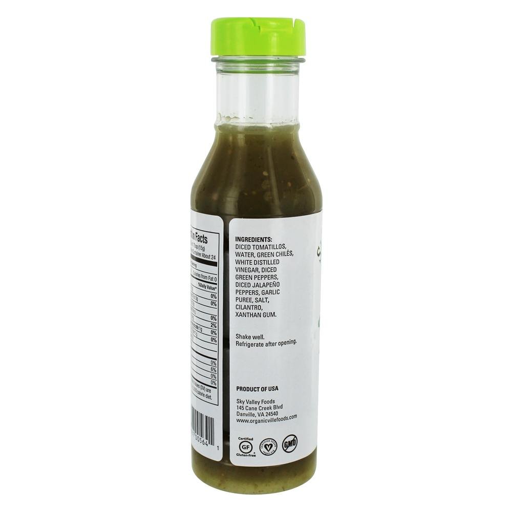 Sky Valley Salsa Verde Sauce - Green Salsa Verde, Medium Heat, Keto Salsa, Gluten Free, Vegan, Non-GMO, Salsa Verde Hot Sauce, Green Hot Sauce - 12.5 Oz