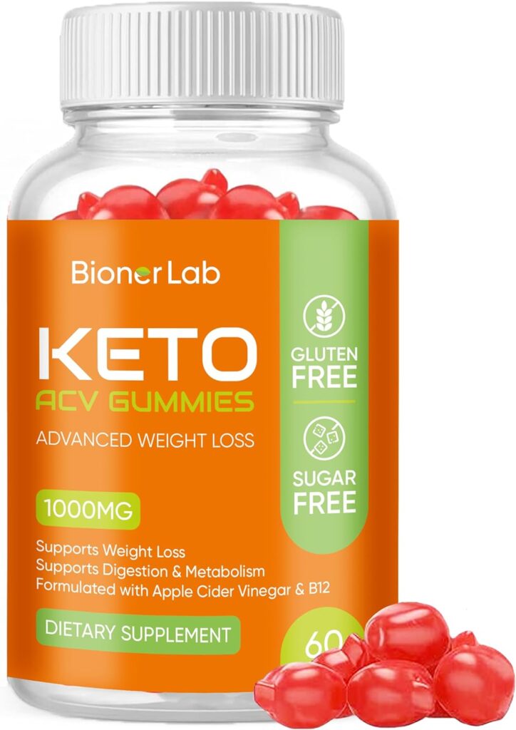 Keto ACV Gummy Advanced Weight Loss  Rapid Belly Fat Burn - Sugar Gluten Free Pro Active Super Apple Cider Vinegar Diet Supplement for Men Women - Support Digestion Metabolism Hair Skin (1000MG)