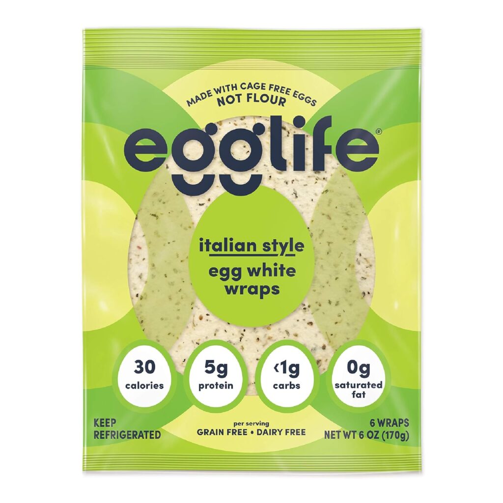 egglife Everything Bagel Style Egg White Wraps - No Flour, Cage Free Eggs - Gluten Free, Dairy Free, Sugar Free - Keto and Paleo Friendly, 6 Count