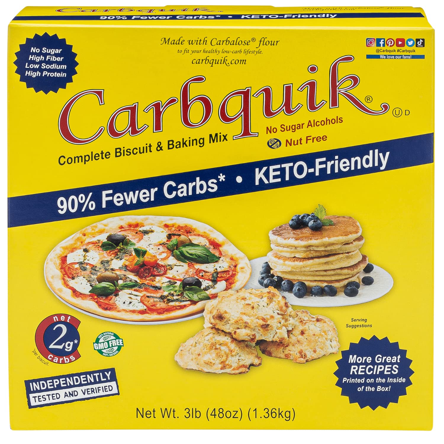 Carbquik Baking Mix, 3 Lb (48 Oz) (Pack of 1)