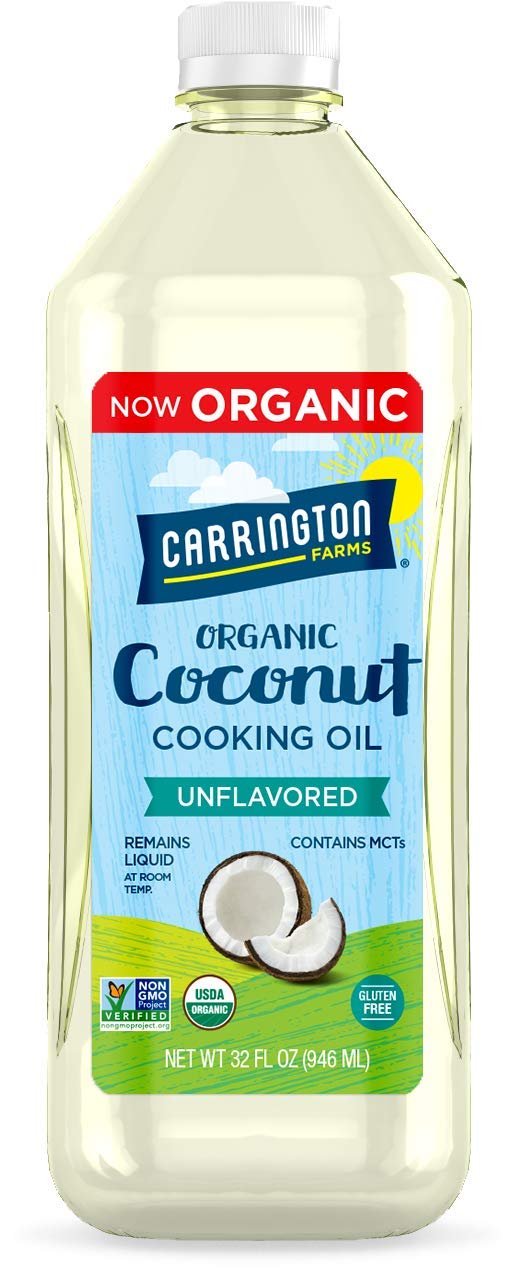 Carrington Farms Gluten  Hexane free, NON-GMO, No Hydrogenated and Trans Fats in a BPA free bottle, Liquid Coconut Cooking oil, Unflavored, 16 Fl Oz