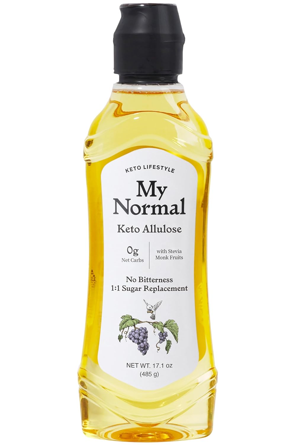 My Normal Keto Allulose 17.1 Fl Oz - Allulose, Monk Fruit and Stevia Blend, Zero Calorie Sweetener, 1:1 Sugar Substitute, Gluten Free, No Erythritol  Glycemic Impact, 0g Net Carbs - Keto, Paleo, Vegan Friendly