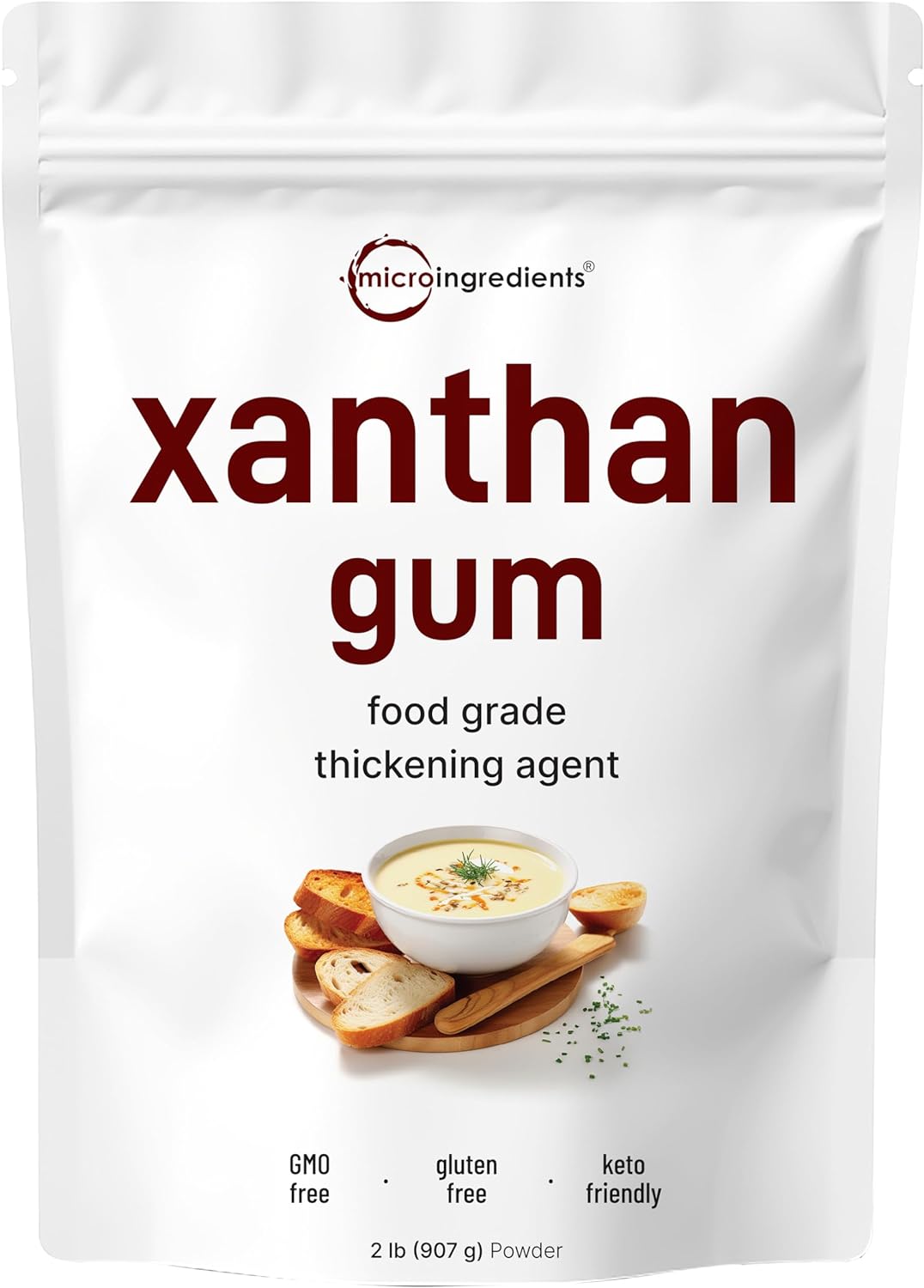 Xanthan Gum Powder, 2lb (32oz) | Premium Quality for Keto-Baking  Diet | Unflavored Thickening Agent for Cooking  Baking | Non-GMO, Gluten Free, Keto  Vegan Friendly