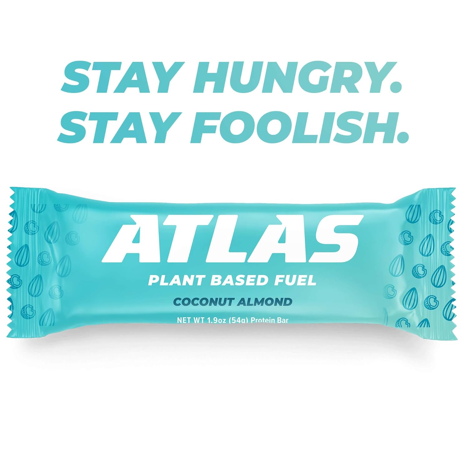 Atlas Protein Bar, 20g Plant Protein, 1g Sugar, Clean Ingredients, Gluten Free Coconut Almond, 12 Count (Pack of 2))