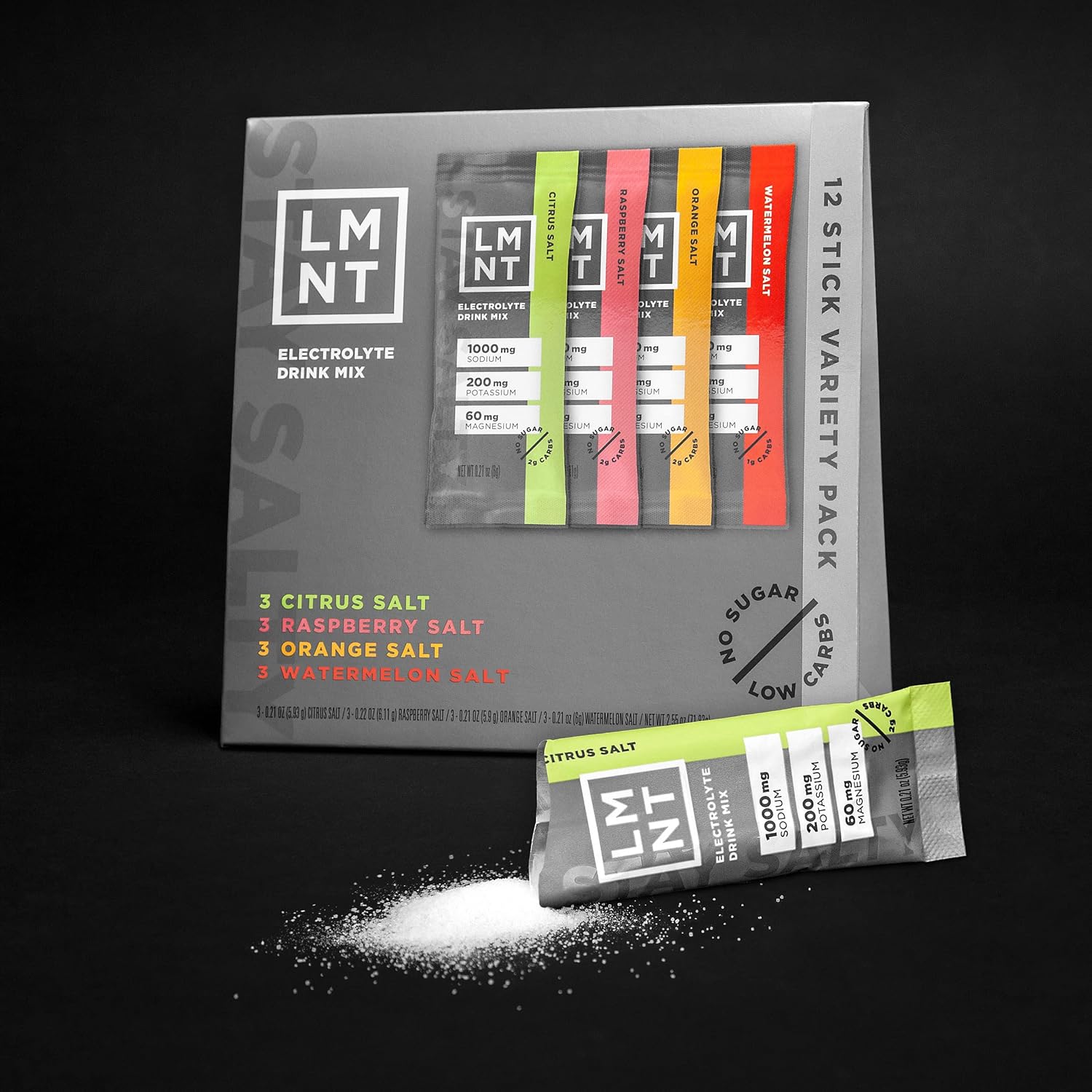 LMNT Zero-Sugar Electrolytes - Variety Pack - Hydration Powder Packets | No Dodgy Ingredients | Keto  Paleo Friendly | 12 Sticks