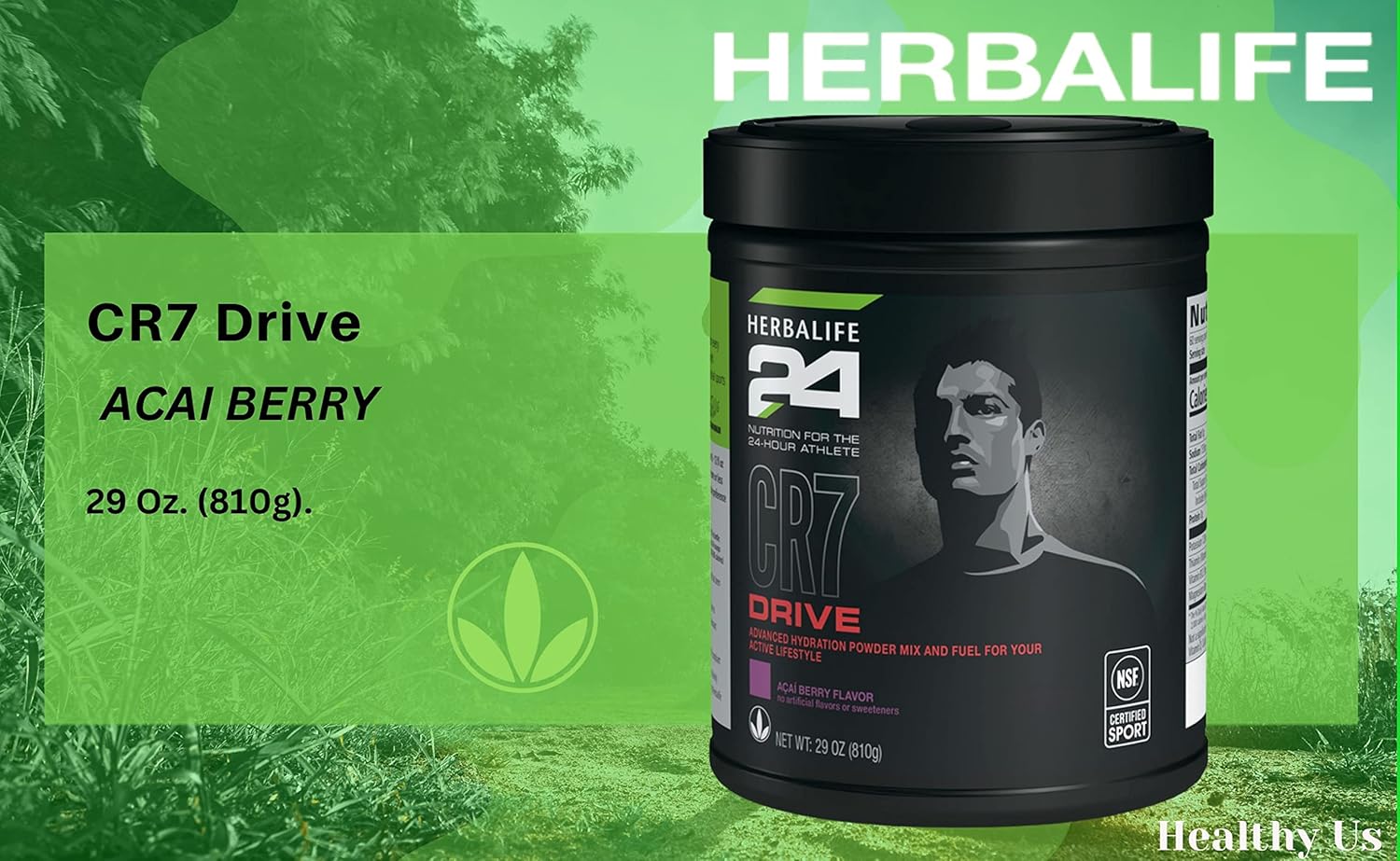 HERBALIFE24 CR7 Drive: Acai Berry (810G) Nutrition for The 24-Hour Athlete,Advanced Hydration Powder Mix and Fuel for Your Active Lifestyle, Natural Flavor, No Artificial Sweetener