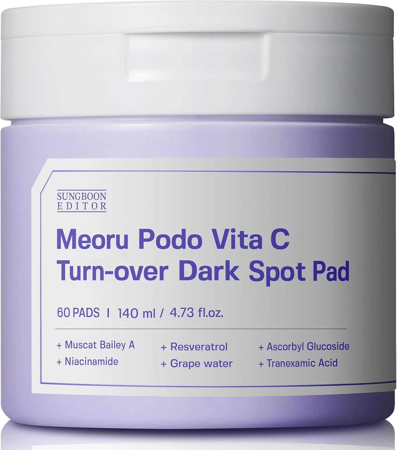 Meoru Podo Vita C Turn-Over Pad 60 Sheets | Niacinamide, Vitamin C | Korean Skincare