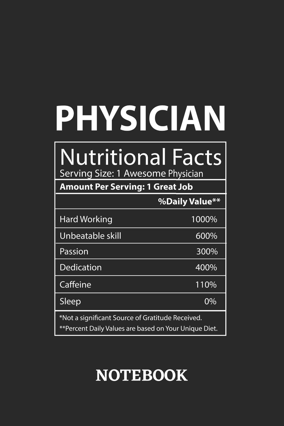 Nutritional Facts Physician Awesome Notebook: 6x9 inches - 110 dotgrid pages • Greatest Passionate working Job Journal • Gift, Present Idea      Paperback – September 6, 2019