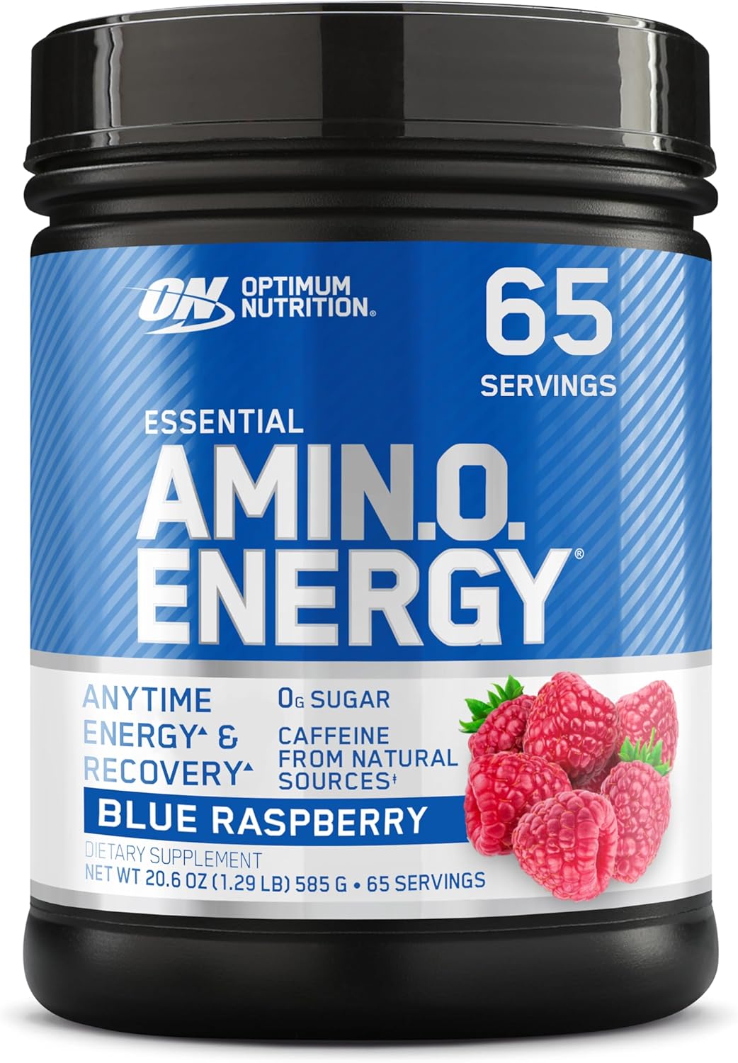 Optimum Nutrition Amino Energy - Pre Workout with Green Tea, BCAA, Amino Acids, Keto Friendly, Green Coffee Extract, Energy Powder - Concord Grape, 30 Servings