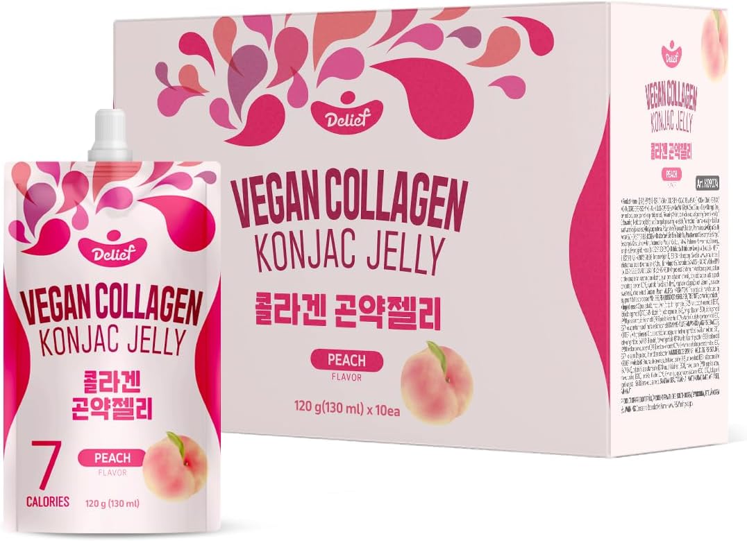 Vegan Collagen Konjac Jelly Peach (V) 120g x 10packs in 1box